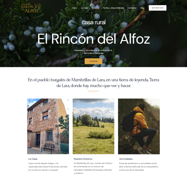 diseño web de casa rural
