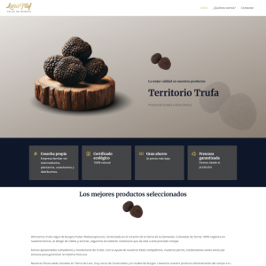 Diseño web de productor y venta de trufa
